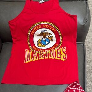 Red US Marines Tank Top large , looks more like a S/M